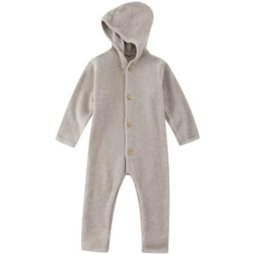 Baby Snowsuit One-Piece Romper, Merino Wool Hooded Winter