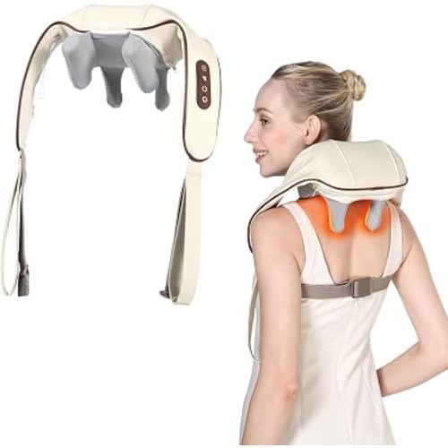 KppeX 6D Neck Massagers Pillow with Heat for Pain Relief Deep‑Tissue