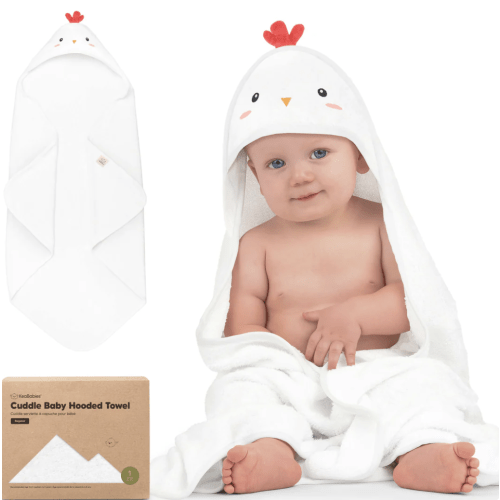 KeaBabies Cuddle Bamboo Viscose Hooded Towel - Rooster