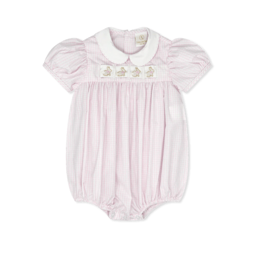 Ruth Ribbon Bubble- Classic Pink Windowpane