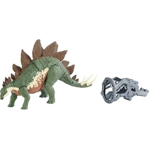 Mattel Jurassic World Toys Camp Cretaceous Mega Destroyers Stegosaurus Dinosaur Action Figure, Toy Gift with Movable Joints, Attack and Breakout Feature