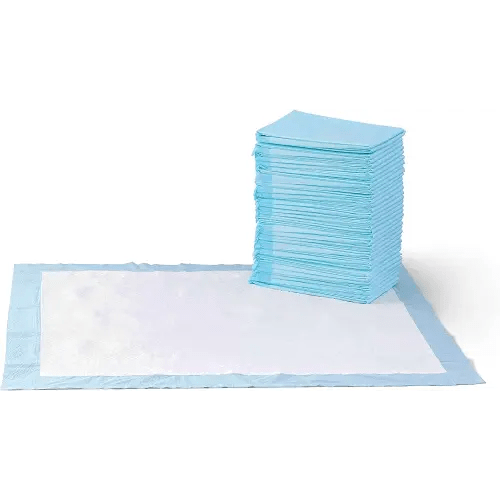 Amazon Basics Leak-Proof Dog and Puppy Potty Training Pee Pads with Quick-Dry 5-Layer Design, X-Large Size 28 x 34 Inch, Blue & White, 40-Pack