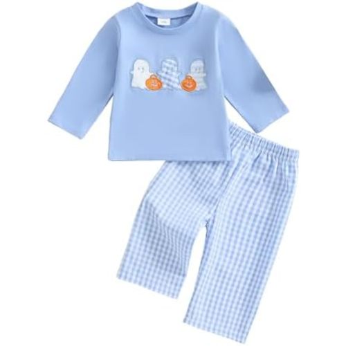 Halloween Two Piece Smocked Set
