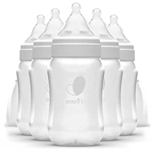 Evenflo Feeding Premium Proflo Venting Balance Plus Wide Neck Baby, Newborn and Infant Bottles - Helps Reduce Colic - 9 Ounce (Pack of 6)