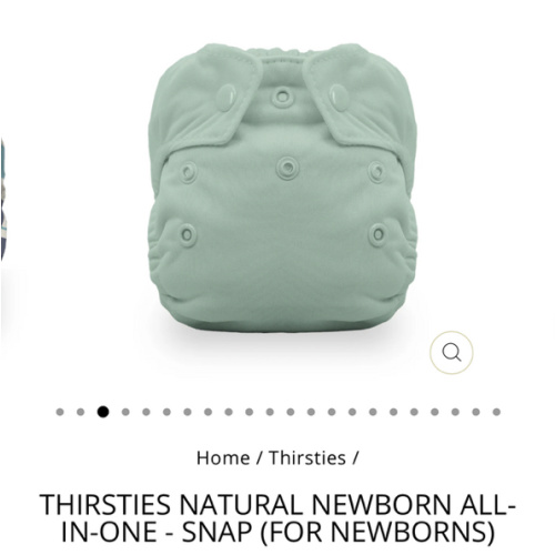 Thirsties Natural Newborn All-in-One: Snap Closure (for newborns)