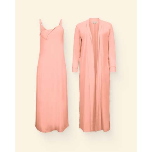 The Sunday Maxi Dress & Duster | Sunset Pink - Kindred Bravely