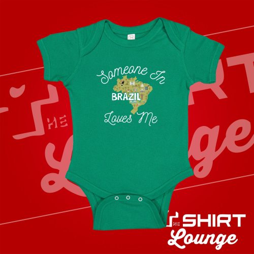 Brazil Baby Gift, Brazilian Baby Bodysuit One Piece Shirt, Someone In Brazil Loves Me, Baby Clothes, Clothing, Half Brazilian Present, Expat