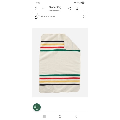 GLACIER ORGANIC COTTON BABY BLANKET