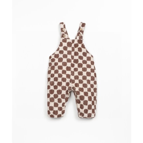 Printed corduroy jumpsuit in cotton for baby boy - PlayUp