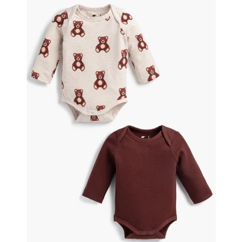 2-Pack Long Sleeve Bodysuits - Organic Baby Clothes - Monica + Andy