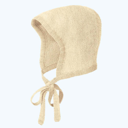 DISANA Knitted Baby Bonnet in Organic Merino Wool – Danish Woolen Delight