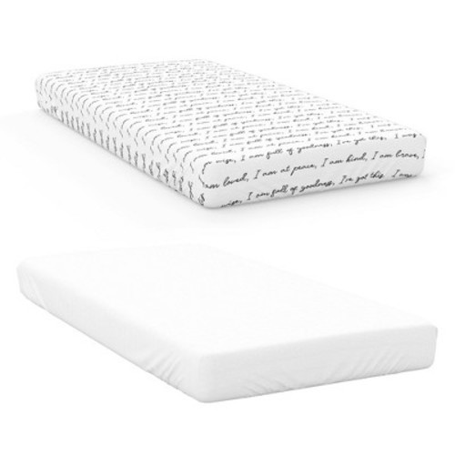 Goumikids You are Love Baby Fitted Sheet - White - 2pc