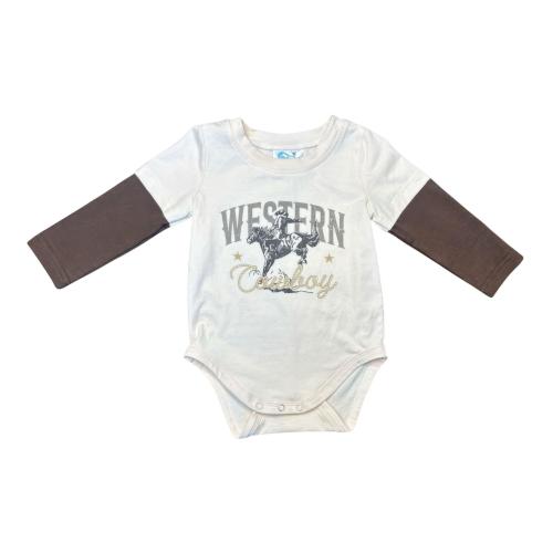 Baby Boys' Shea Baby Western Cowboy Graphic Long Sleeve Onesie