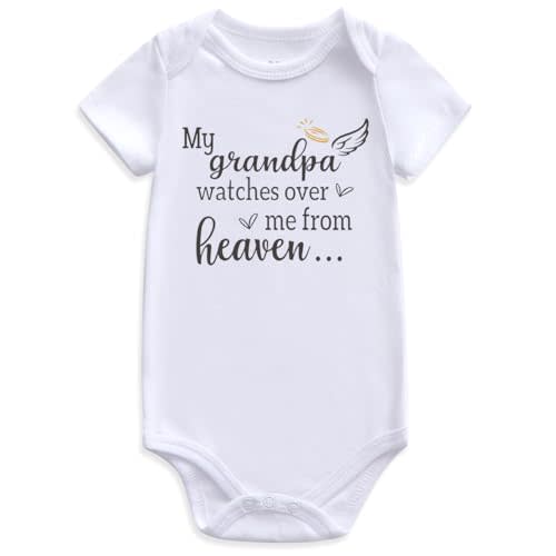 Guzcadun My grandparent watches over me from heaven baby pregnancy announcement Baby bodysuits