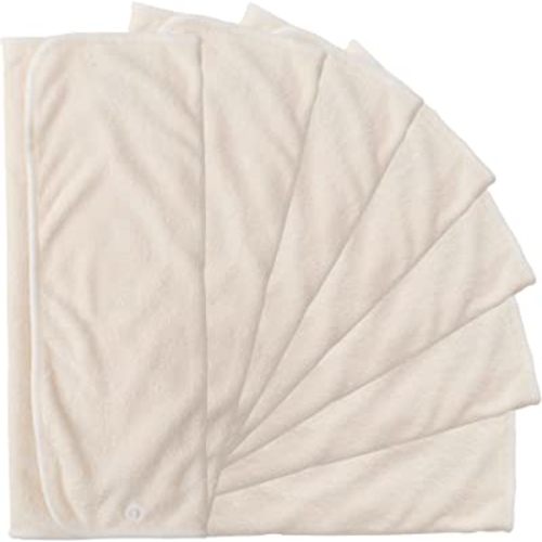 7 Pack Cloth Diaper Prefold Inserts with Snap - 2-4-2 Layers - Reusable and Absorbent - 13" x 15" Perfect for Any Diaper - Nora's Nursery