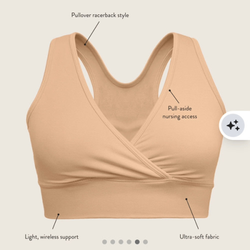 French Terry Racerback Nursing & Sleep Bra | Beige - Kindred Bravely