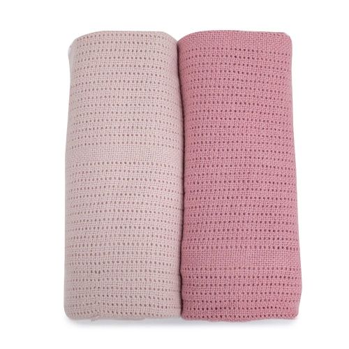 Bubba Blue Nordic Cellular Blanket Berry/Rose