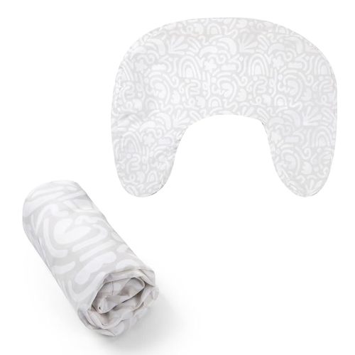 Boppy Nursing Pillow Cover - Soft, Hypoallergenic Washable Microfiber Bottle & Breastfeeding Pillow Covers (Redesigned Feeding Pillow Sold Separately) - Cream Retro Squiggles