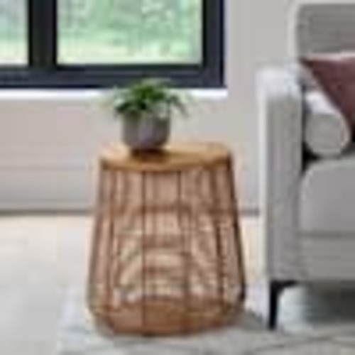 StyleWell Pala 17.3 in. Natural Rattan Side Table with Removable Top for Storage HDP-40506331