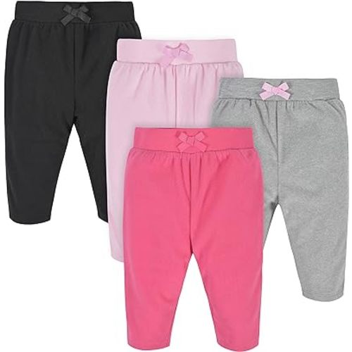 Gerber Baby Girls’ 4-Pack Microfleece Pants