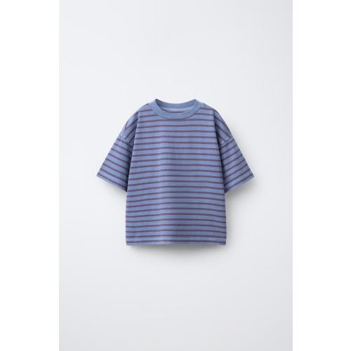 STRIPED T-SHIRT - Light blue | ZARA United States