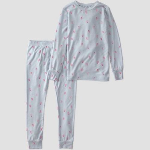 Carter's Just One You® Baby Girls' 2pc Comfy Soft Raspberries Pajama Set - Light Blue 18M