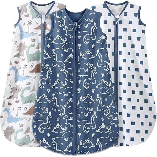 Yoofoss Baby Sleep Sack Baby Wearable Blanket 100% Cotton 2-Way Zipper Toddler Sleeping Sack
