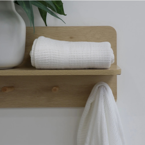 Bamboo White 2pk Cellular Blankets – Bubba Blue Australia