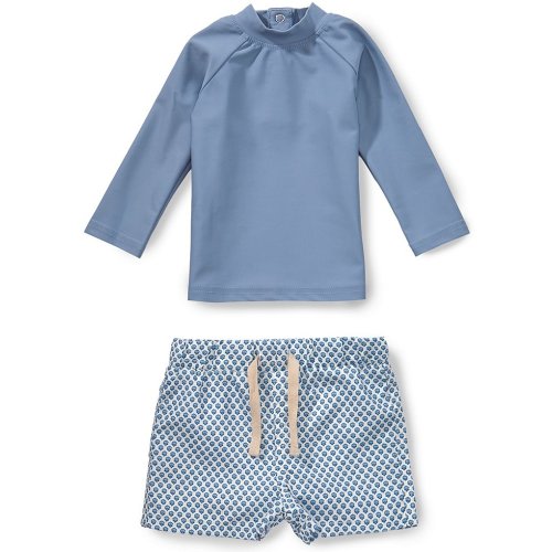 Edgehill Collection x Megan Karp Baby Boys Finn Rashguard & Printed Swim Trunks Set