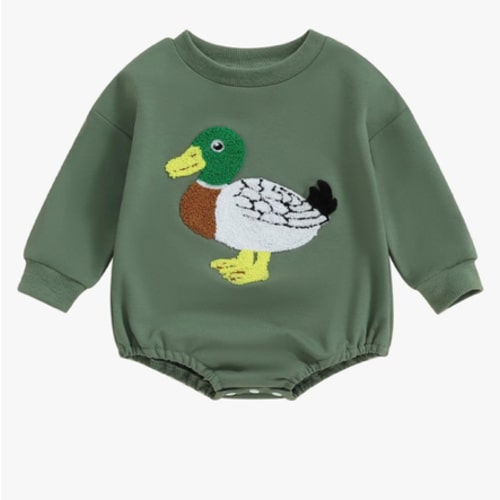 0-3 mo jVISGOGO Newborn Infant Baby Boy Girls Oversized Romper Little Dude Sweater Onesie Coming Home Outfit Neutral Clothes