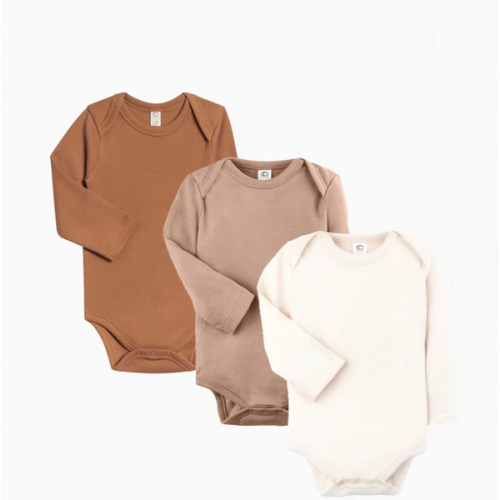 3-Pack Long Sleeve Bodysuit Bundle