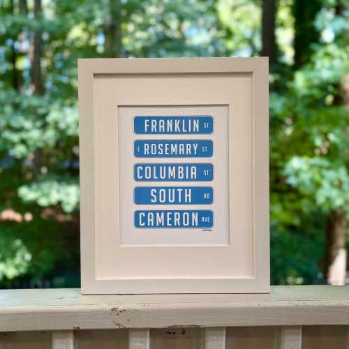 Chapel Hill Street Signs 8x10 Print