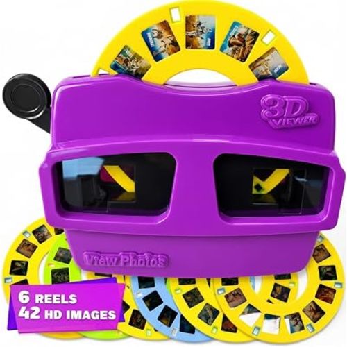 ArtCreativity Classic 3D Viewfinder for Kids, 6 Reels Included with 42 HD Images, View Finder for Children, Nostalgia Retro Toys, Nature Educational Toys, Learning Toy for Kids, Toddlers, Ages 3+