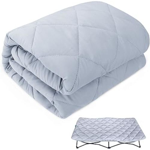 Sheet for Regalo My Cot Portable Toddler Bed, Joovy Travel Cot (Sheet Only, Bed not Included), Soft Child Travel Cot Padded Cover, Grey