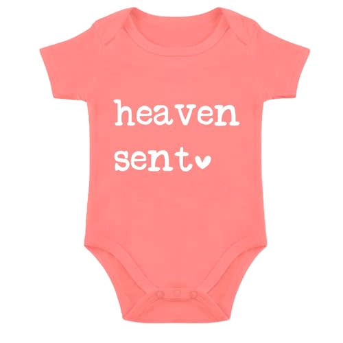 Heaven Sent Baby Bodysuit Religious Pregnancy Announcement Baby Romper Unisex Bodysuit