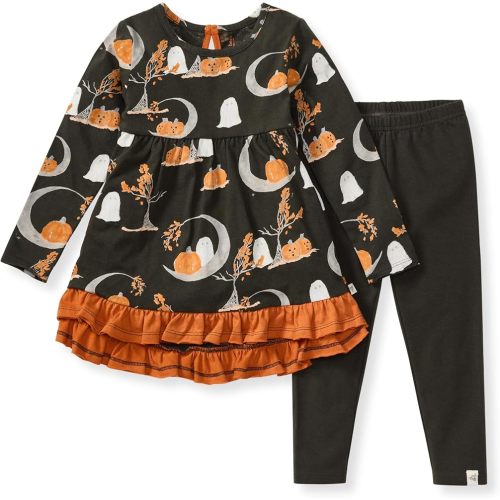 Burt's Bees Baby Baby Girls Long Sleeve Top and Pant Set, 100% Organic Cotton Outfit