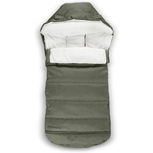 UPPAbaby CozyGanoosh 2-in-1 Seasonal Footmuff - Easily Attaches to UPPAbaby Strollers + RumbleSeat – Versatile, Ultra-Plush Zip-Out Liner for Cold Weather - Evelyn (Meadow Green)