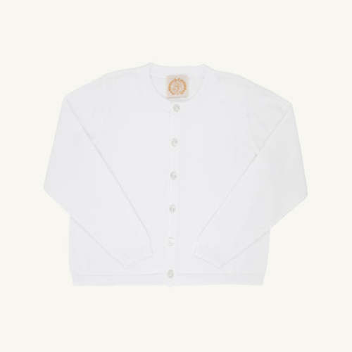 Cambridge Cardigan (Unisex) - Worth Avenue White with Pearlized Buttons