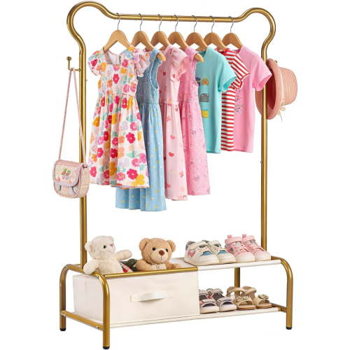 Clothing Rack with Fabric Drawer & 2-Tier Shelf, Clothes Organizer for & Bedroom- Clothing Rack for Clothes, Clothes, Clothes()