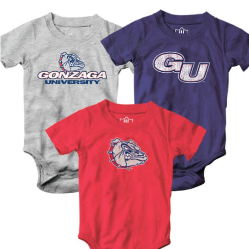 Gonzaga University Infant Bodysuit 3-Pack