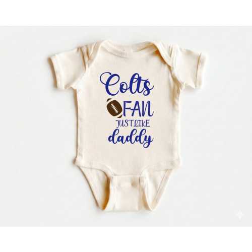 Colts Baby Bodysuit, Personalized Onesie®, Newborn Onesie®, Infant Graphic Onesie®, New Baby Tee, Baby Shower Natural Bodysuit, Baby Clothes
