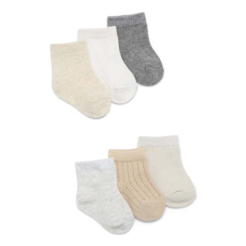 Carter's Child of Mine Infant Baby Boys Ribbed Crew Socks, 6-Pack, Size 0-12 Months