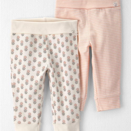 Baby Girl 2-Pack Organic Cotton Grow-With-Me Joggers - Little Planet | Carter's