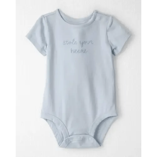 Baby Organic Cotton 'Stole Your Heart' Embroidered Bodysuit - Little Planet | Carter's