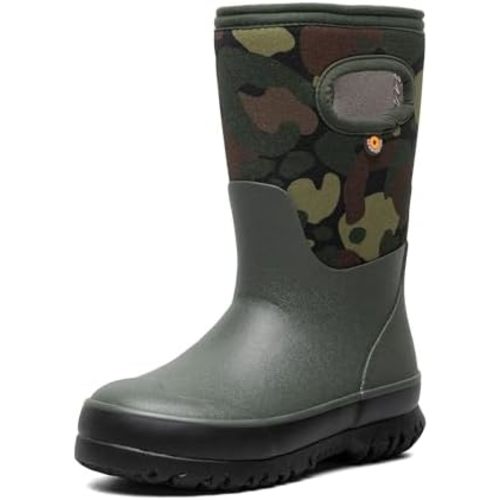 BOGS Grasp Kids Waterproof Rain Boots, Insulated Winter Snow Boots