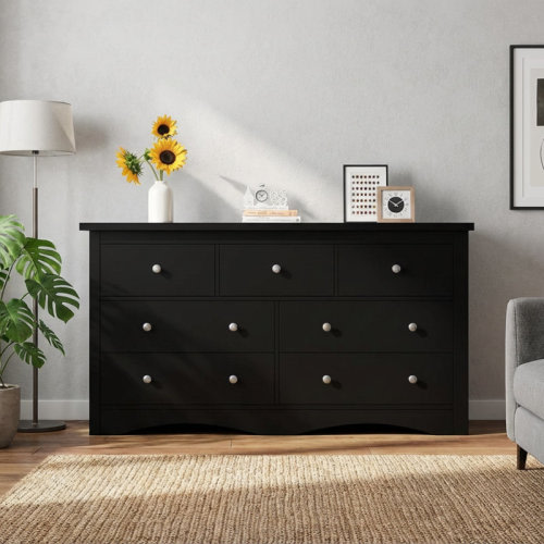 Ebern Designs 7-Drawer Dresser With Wave Base, Modern Storage Solution & Reviews | Wayfair