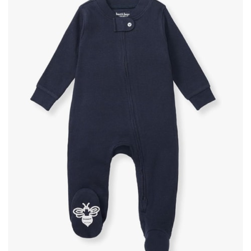 Burt's Bees Baby Boys Sleep and Play PJs, 100% Organic Cotton One-Piece Zip Front Romper Jumpsuit Pajamas