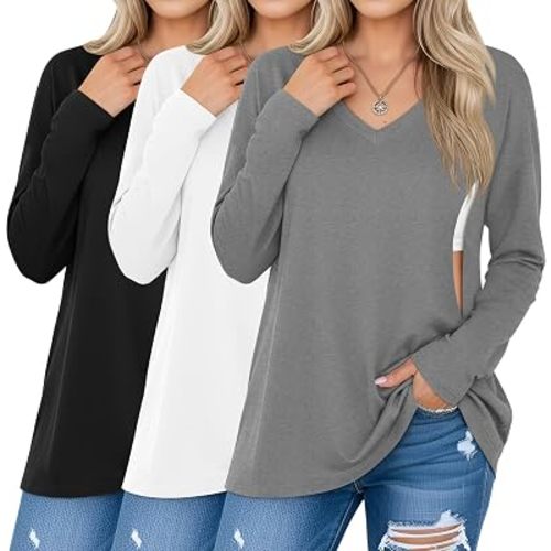 3 Pack Women Oversize Nursing Shirts