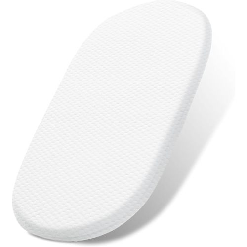 Lisara Baby Bassinet Mattress, 30 x 15 Inch, Gel Memory Foam, Oval