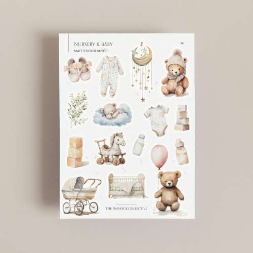 Sticker Sheet | Baby Stickers | Expecting | Gender Neutral baby | Baby Journalling | Baby Scrapbook | Child | Baby journal | Planner